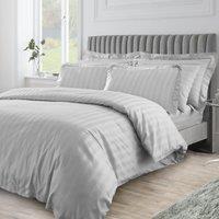 Velosso Elegant Embossed Design Duvet Cover & Pillowcase Set in Grey | Size: Single