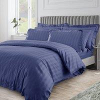 Velosso Elegant Embossed Design Duvet Cover & Pillowcase Set in Navy | Size: Single
