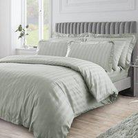 Velosso Elegant Embossed Design Duvet Cover & Pillowcase Set in Light Green | Size: Double