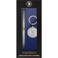 Chelsea FC Executive Gift Boxed Pen & Keyring Set in Silver