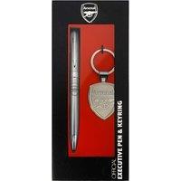 Arsenal FC Executive Gift Boxed Pen & Keyring Set in Silver