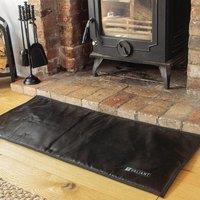 Valiant Fireside Heat Protective Hearth Mat | For Open Fires, Stoves, Chimeneas, BBQs, Fire Pits & Pizza Ovens in Black