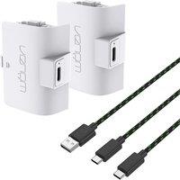 Venom Xbox High Capacity 1100mAh Rechargeable Battery Twin Pack in White