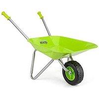 Little Roots Green Metal Wheelbarrow