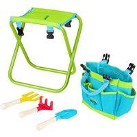 Little Roots Outdoor Gardening Tools With Folding Chair Garden Set 3Pcs