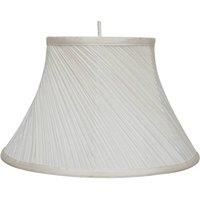 K LIVING 12" Mushroom Swirl Pleated Ceiling Table Lamp Shade - Cream