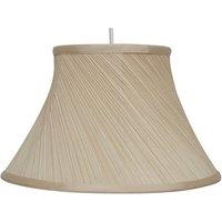 K LIVING 14" Mushroom Swirl Pleated Ceiling Table Lamp Shade - Champagne in Cream