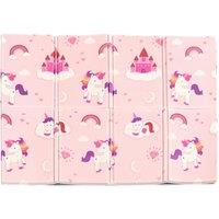 KandyToys Foldable Waterproof Baby Play Mat 120x90cm in Pink | Size: 120x90 cm