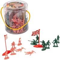 KandyToys Nato Forces Plastic Toy Soldiers 100 Piece in Storage Tub