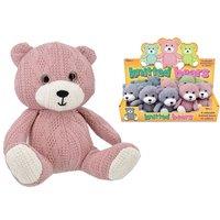 Kandy Toys Knitted Bears 14Cm Bear Assorted colour Soft Plush