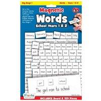 Fiesta Crafts Magnetic Words Years 1 & 2 - 160 Word Pieces & Magnetic Board
