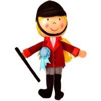 Fiesta Crafts Horse Rider Finger Puppet Fabric Interactive Horse Rider