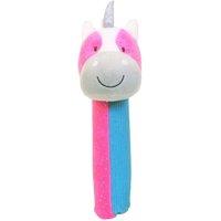 Fiesta Crafts Unicorn Baby Sensory Squeakaboo Squeaker Toy Rattle