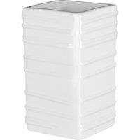 Orsina Practical White Ceramic Bathroom Tumbler, Durable Ceramic Tumbler, Embossed Detailed Bathroom Tumbler