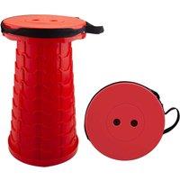 VFM e-Store Folding Stool With Carry Handle 9 Adjustable Heights Blue in Red
