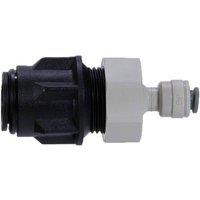 John Guest Reverse Osmosis Reducer - Push-fit 15mm to 3/8" Push-fit Tube O.D. Part No PM011516E, CI321216FS. Imperial to Metric Acetal Fittings for