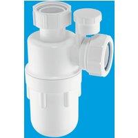 McAlpine A10V 75mm Water Seal Anti-Syphon (Silentrap) Bottle Trap with Multi in White