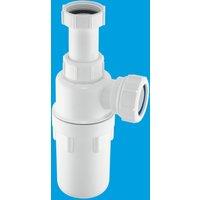 McAlpine A10AR 75mm Water Seal Resealing Adjustable Inlet Bottle Trap with M in White