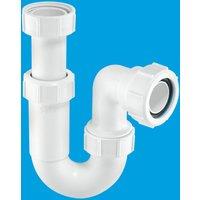 McAlpine ASA10 75mm Water Seal Adjustable Inlet Tubular Swivel 'P' Trap with in White