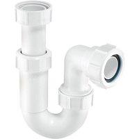 McAlpine ASC10 75mm Water Seal Adjustable Inlet Tubular Swivel 'P' Trap with in White