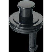McAlpine BP1-CAP Black Plastic Captive Plug - 1.5" diameter (for 1.25" waste)
