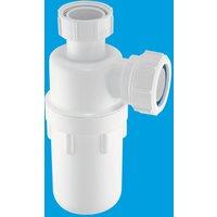McAlpine C10R 75mm Water Seal Resealing Bottle Trap with Multifit Outlet 1.5 in White