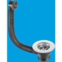 McAlpine Chrome Plated Combined Sink Waste & Overflow 1.5" FSW2PP in Silver
