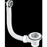 John Guest 1.25" Combined Waste & Overflow For Vanity Basin (Nut & Bolt Connec in White
