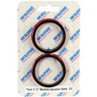 McAlpine CARD-23 Two 1.5" Multifit Washer Sets - PWM2 x 2 + RWM2 x 2 in Black