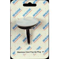 McAlpine CARD-17 Stainless Steel Pop-Up Plug Sturdy & Rust-Resistant - PLUGSS50 in Silver