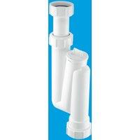 McAlpine OBT1 75mm Water Seal Adjustable Inlet Offset Basin Trap in White