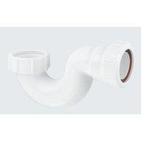 McAlpine P10 1.25" 19mm Water Seal Multifit Outlet Bath Trap in White