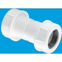 McAlpine R1M 19/23mm Universal Straight Overflow Connector in White