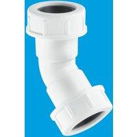 McAlpine R2AM 3/4" Pushfit 135 Overflow Bend in White