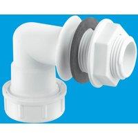 McAlpine R5M 19/23mm Universal Bent Overflow Tank Connector in White