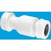 McAlpine R28-NRV Non-Return Valve with 19/23mm Universal Connections in White