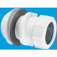 McAlpine S11M 1.25" Multifit Straight Tank Connector in White