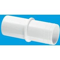 McAlpine S18 1.25" Pushfit Straight Overflow Connector in White