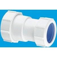 McAlpine S28L-ISO 1.25" x 32mm Multifit Straight Connector - Multifit x Euro in White