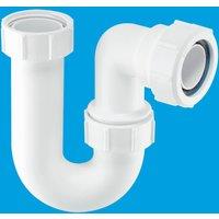 McAlpine SA10 1.25" 75mm Water Seal Tubular Swivel 'P' Trap with Multifit Ou in White