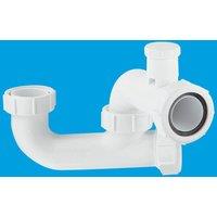 McAlpine SM10V 50mm Seal Anti-Syphon Bath Trap with Cleaning Eye in White