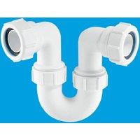 McAlpine SR10 1.25" 75mm Water Seal Running Tubular Swivel 'P' Trap in White