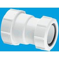 McAlpine ST28M 1.25" x 1.5" Multifit Straight Connector in White