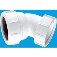 McAlpine Universal Bend 135deg x BSP Loose Coupling Nut 1.5" ST90-OUT in White