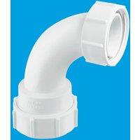 McAlpine T5M 1.5" 90 Multifit Bend x BSP coupling nut in White