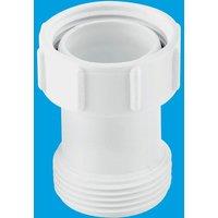 McAlpine T12A-1 1.5" BSP x 1" length BSP Female x BSP Male Coupling in White