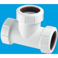 McAlpine V1MX 1.5" Equal Slip Tee with Universal Connections in White
