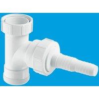 McAlpine V33L 1.5" x 3/4" Domestic Appliance Tee in White