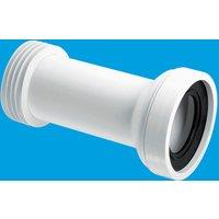 McAlpine WC-CON2 Straight Adjustable Length Rigid WC Connector in White