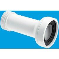 McAlpine WC-CON2B Straight Adjustable Length Rigid WC Connector in White
